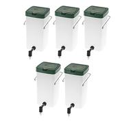Oba Lot de 5 abreuvoirs à tétons pour rongeurs Blanc 1 l