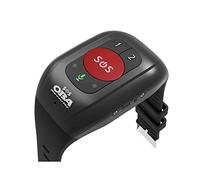 Oba security Bracelet SOS pour Personnes âgées, Sauvetage, GPS 4G appels, Chutes, Position GPS, Cardio, Pression, température, imperméabilité IP 67 avec Application, Noir