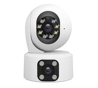 OBA SriHome Caméra de sécurité PTZ Double Objectif, Vision Nocturne, Audio Full HD, mémoire SD, IP66 étanche, pour Maison/Bureau