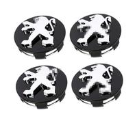 OBABO 4 pièces Cache Cache-moyeux, pour Peugeot RCZ 60mm Moyeu Capuchons Moyeu Centrale Logo Cache Roue Emblem Décorer, Protéger Accessoires