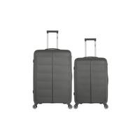 obago - lot de 2 - valise grand format et valise weekend andromede - gris fonce