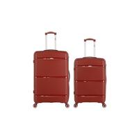 obago - lot de 2 - valise grand format et valise weekend centaure - bordeaux bordeaux G