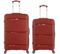 obago - lot de 2 - valise grand format et valise weekend centaure - bordeaux bordeaux G