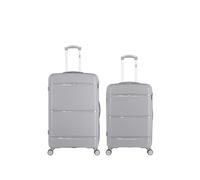 obago - lot de 2 - valise grand format et valise weekend centaure - gris