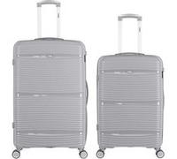 obago - lot de 2 - valise grand format et valise weekend centaure - gris