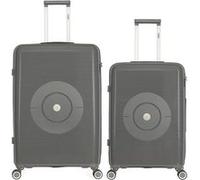 obago - lot de 2 - valise grand format et valise weekend orion - gris fonce