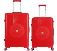 obago - lot de 2 - valise grand format et valise weekend orion - rouge rouge