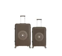 obago - lot de 2 - valise grand format et valise weekend orion - taupe fonce