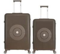 obago - lot de 2 - valise grand format et valise weekend orion - taupe fonce