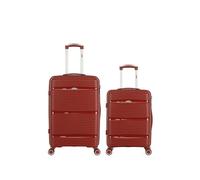 obago - lot de 2 - valise weekend et valise cabine centaure - bordeaux