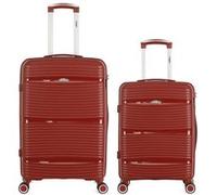 obago - lot de 2 - valise weekend et valise cabine centaure - bordeaux