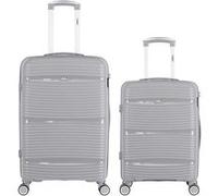 obago - lot de 2 - valise weekend et valise cabine centaure - gris gris G