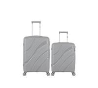 obago - lot de 2 - valise weekend et valise cabine persee - gris