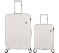 obago - lot de 2 - valises grand format et cabine cassiopee - blanc