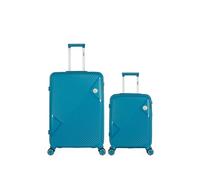 obago - lot de 2 - valises grand format et cabine cassiopee - bleu paon