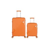 obago - lot de 2 - valises grand format et cabine cassiopee - orange orange