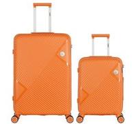 obago - lot de 2 - valises grand format et cabine cassiopee - orange orange