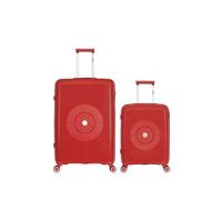 obago - lot de 2 - valises grand format et cabine orion - rouge fonce rouge fonce