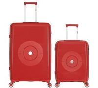 obago - lot de 2 - valises grand format et cabine orion - rouge fonce rouge fonce