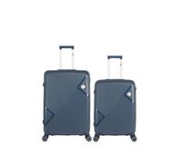 obago - lot de 2 - valises grand format et weekend cassiopee - bleu fonce