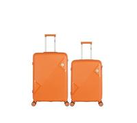 obago - lot de 2 - valises grand format et weekend cassiopee - orange