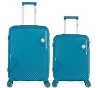 obago - lot de 2 - valises weekend et cabine cassiopee - bleu paon