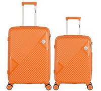 obago - lot de 2 - valises weekend et cabine cassiopee - orange