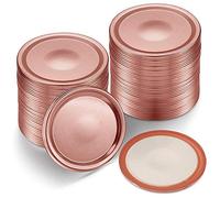 Obahdirry Lot de 60 couvercles de bocaux en métal de type fendu, anti-fuite, solides, avec anneaux en silicone compatibles