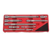 Obahdirry Lot de 9 douilles d'extension de 50 à 250 mm pour barre d'extension de 6,35 mm, 3/8", 12,7 mm, tige de connexion, clé à cliquet, outil à main