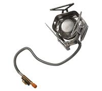 Obahdirry Mini réchaud à gaz d'extérieur pliable et coupe-vent, brûleur à gaz portable en acier inoxydable, support triple angle pour la randonnée