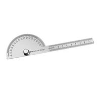 Obahdirry Rapporteur d'indexation en acier inoxydable 180 degrés demi-cercle carré de charpentier 10 cm