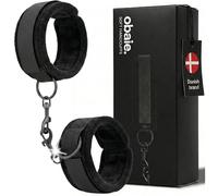Obaie Menottes Souples - BDSM Accessoire en Polyester et Métal - BDSMS Sex Toys pour Débutants - Menottes Adulte Couple - BDSMS Set Couple - Menotte Attache BDSM - Menottes BDSM pour Bondage - Noir