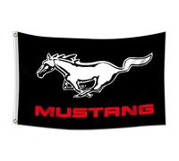 Obainpu Drapeau de voiture Ford Mustang - 0,9 x 1,5 m - Bannière murale avec 2 œillets en laiton - Pour garage, maison, grotte, dortoir