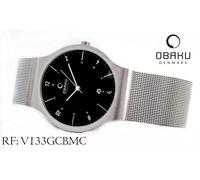 OBAKU Danemark Montre Hommes Acier Inox Melanaiseband V133GCBMC Classique 38mm
