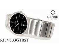OBAKU V133GBBSB Luxe & Sportif Montre pour Homme Acier Inox Papiere Neuf