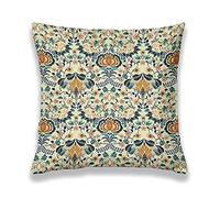 Obal William Morris Housse de coussin carrée en velours au design original pour canapé, lit, salon, chambre à coucher (45 x 45 cm) Little Chintz