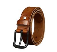 OBASDFD Ceinture Décontractée En Cuir Vieilli For Homme Et Femme, Style Vintage, Avec Boucle À Ardillon, Largeur 3,8 Cm(Brown,120cm/47)