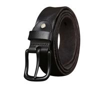 OBASDFD Ceinture Décontractée En Cuir Vieilli For Homme Et Femme, Style Vintage, Avec Boucle À Ardillon, Largeur 3,8 Cm(Black,130cm/51)