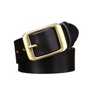 OBASDFD Ceinture En Cuir Unisexe - Style Classique, For Jeans, Costumes Et Tenues De Tous Les Jours(Black,115cm/45)