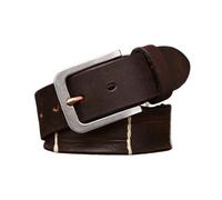 OBASDFD Ceinture En Cuir Vieilli, Coutures Artisanales, Style Western Vintage, For Pantalons, Jeans Et Robes(Khaki,115cm/45)