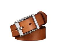 OBASDFD Ceinture Gravée En Relief Style Western - Boucle Argentée De Nordique Et Pointe Filigrane, 3,8 Cm Large For Femmes Hommes(Brown,125cm/49)