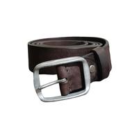 OBASDFD Ceinture Vintage En Cuir De Vache Véritable, Fabriquée À La Main - Sangle Décontractée 3,5 Cm For Hommes, Femmes Et Enfants, Jeans, Pantalons, Vêtements Tous Les Jours(Coffee,105cm/41)