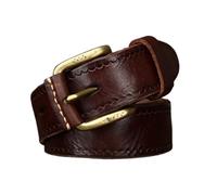 OBASDFD Ceinture Western En Relief For Femme Et Homme - Sangle For Pantalon Jean Boucle À Rouleau Vintage Laiton Massif Cuir Sculpté(Coffee,130cm/51)