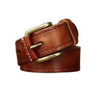 OBASDFD Ceinture Western En Relief For Femme Et Homme - Sangle For Pantalon Jean Boucle À Rouleau Vintage Laiton Massif Cuir Sculpté(Brown,105cm/41)