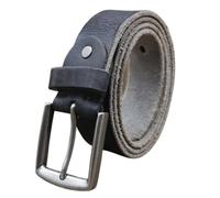 OBASDFD Ceinture Western For Homme Et Femme, Style Vintage, En Cuir Véritable Pleine Fleur Vieilli, For Pantalons Jeans, Avec Boucle Alliage(Black,105cm/41)