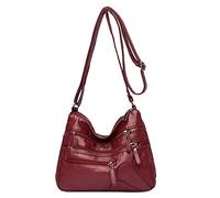 OBASDFD Crossbody Purses For Women Men Casual Adjustable Strap Over The Shoulder Bag(Red)