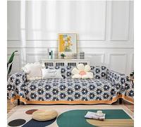 OBASDFD Housse De Canapé en Chenille avec Pompon, Antidérapante, Lavable Et Adaptée Aux Animaux Compagnie(E,180 * 220CM)