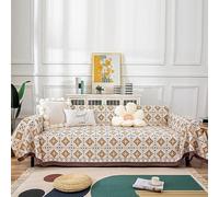 OBASDFD Housse De Canapé en Chenille avec Pompon, Antidérapante, Lavable Et Adaptée Aux Animaux Compagnie(C,180 * 220CM)