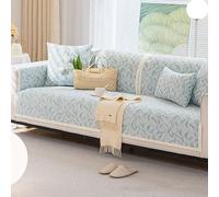 OBASDFD Housse De Canapé en Chenille, Lavable, Texture Minimaliste, Quatre Saisons, for 2/3/4 Coussins, Anti-Rayures Animaux(Bblue,110 * 180cm/43 * 71in)