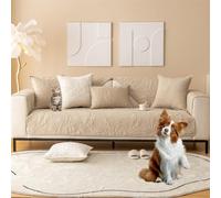 OBASDFD Housse De Canapé en Coton Jacquard, Antidérapante Et Lavable, for Canapés Sectionnels L/U(Khaki,70 * 210cm/27.6 * 82.7in)